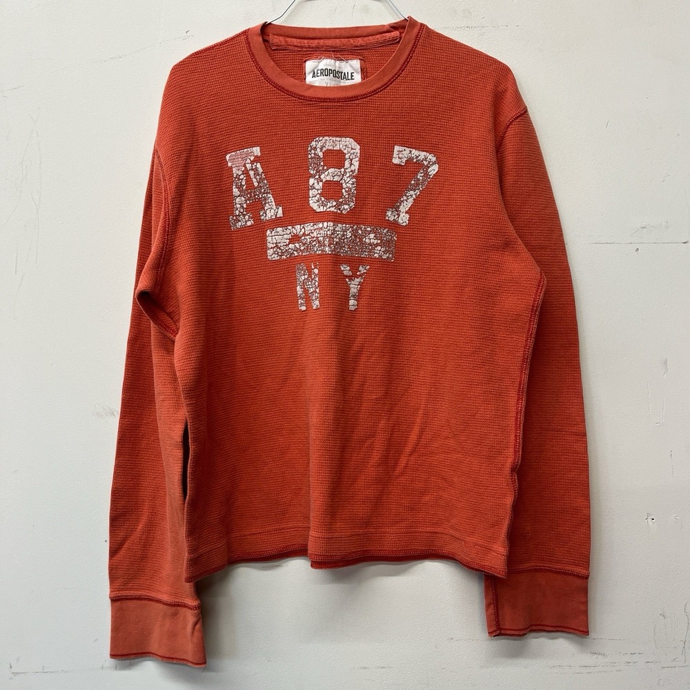 Vintage Y2K, Aeropostale, thermal orange logo shirt size XL